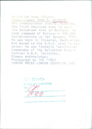 Commissioner John D. Needham takes command of The Salvation Army in Britain - Vintage Photograph