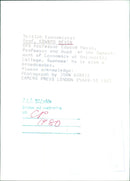 British Economists: Prof. EDWARD NEVIN OPS - Vintage Photograph