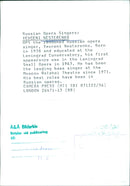 Russian Opera Singer Yevceni Nesterenko - Vintage Photograph