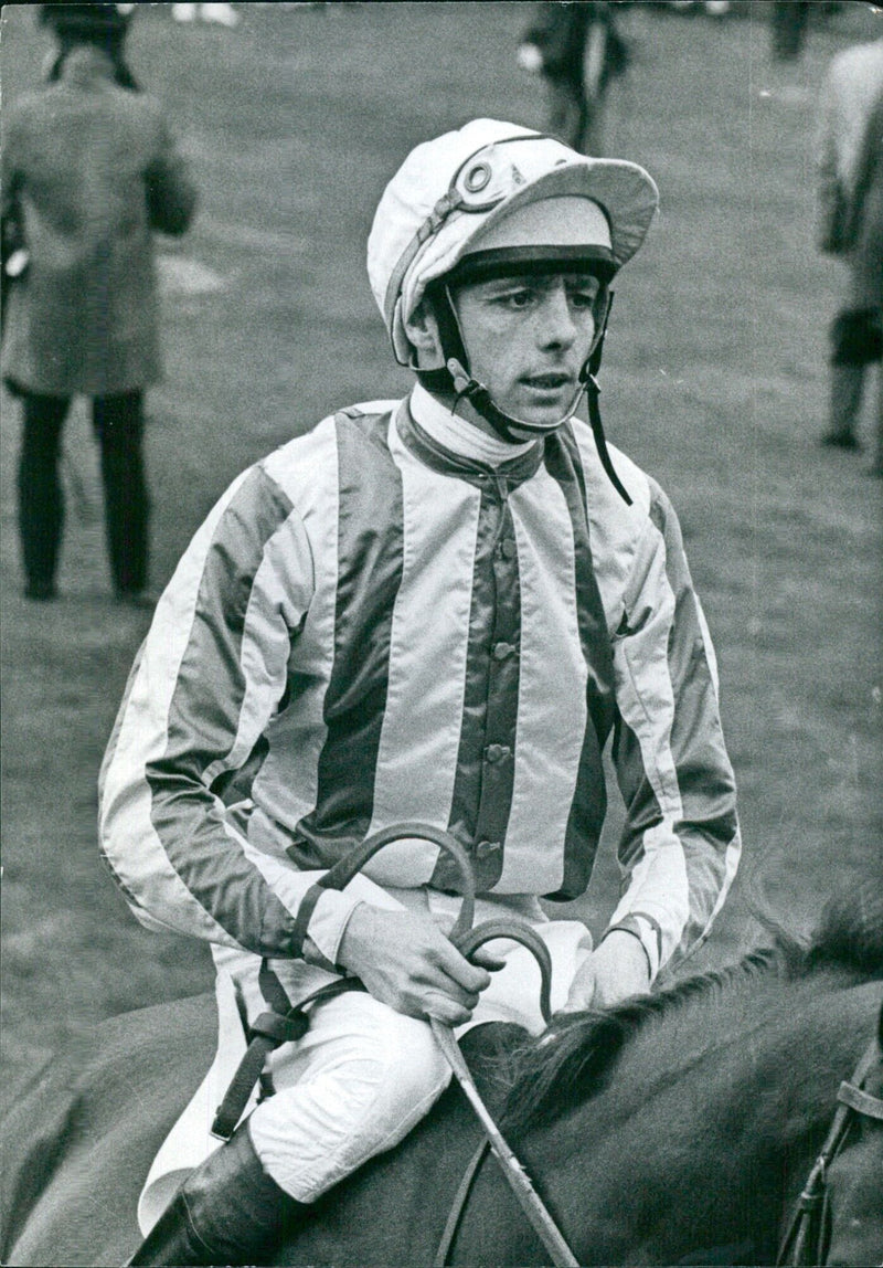 British Jockey Brian Lee riding for Ernie Davey's stable - Vintage Photograph