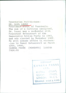 DR. RAUL LEONI, President-elect of Venezuela - Vintage Photograph