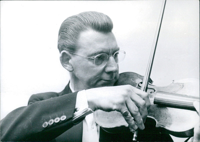 Arthur Leavins, Leader of the BBC Concert Orchestra - Vintage Photograph