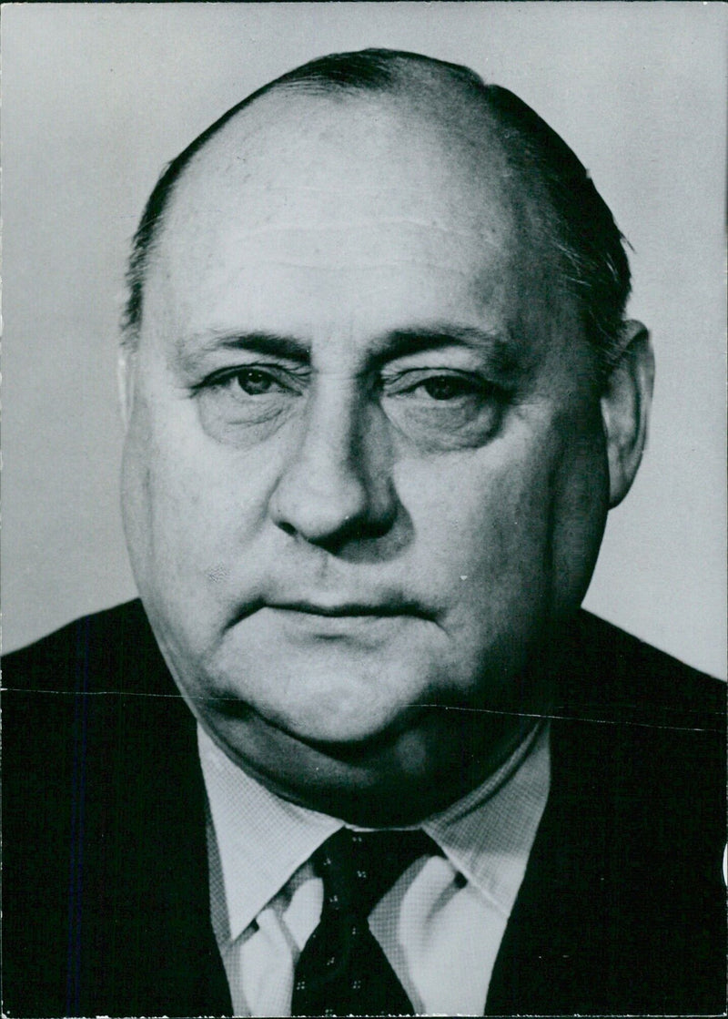 Ernst Lemmer, Federal Minister for All-German Affairs in the 4th Adenauer Government of West Germany. - Vintage Photograph