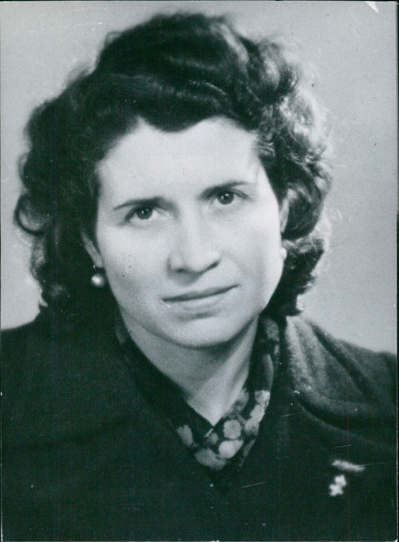 MADAME FRANCINE LEFEBVRE M. R. P. Deputy for the 3rd District of the Seine; Vice-President of the Parliamentary group of the M. R. P. - Vintage Photograph