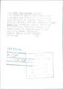 The Pope and Edward Gierak exchange gifts - Vintage Photograph