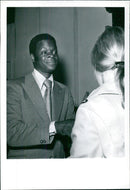 Brock Peters applauds Sammy Davis Jr's opening at the Now Grove - Vintage Photograph