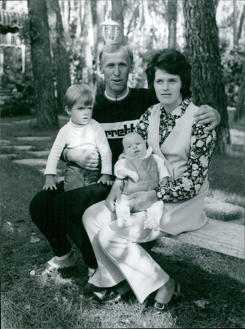 Prett Sture Petterson with his wife Britt and Carlo Andrea - Vintage Photograph