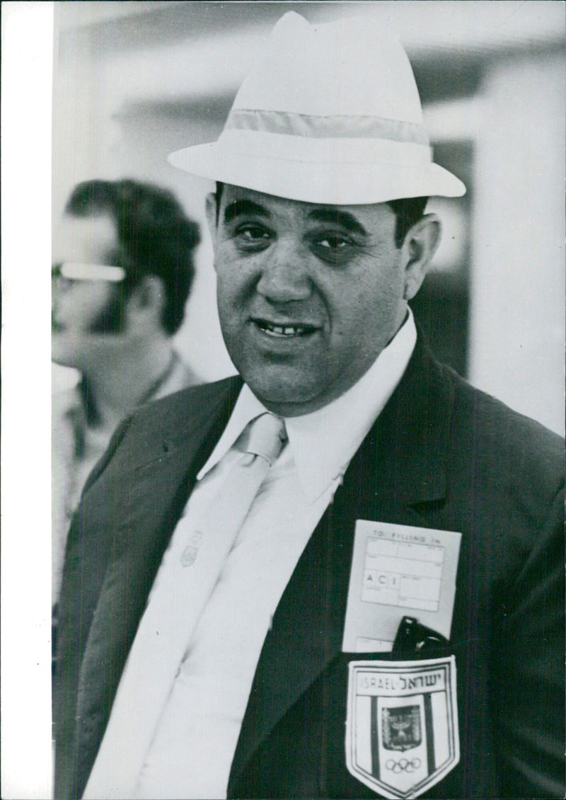 Yosef Gottfreund, wrestling referee at the Munich Olympics - Vintage Photograph