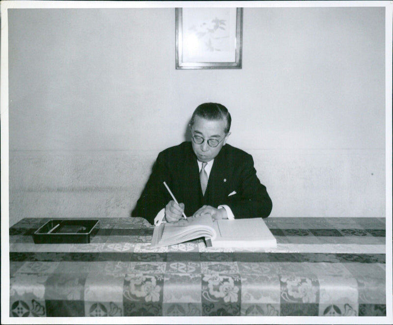 HAME MICHIKO'S NAME ENTERED IN IMPERIAL REGISTER - Vintage Photograph