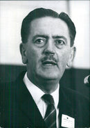 DR. DAAN GOOSEN, General Secretary of the "Verkram- ptes" party, a right-wing rebel faction that has broken away from South Africa's ruling National Party. - Vintage Photograph