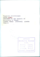 TULSI GIRI, Chairman of the Council of Ministers of Nepal - Vintage Photograph