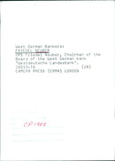 Friedel Neuber, Chairman of the Board of Westdeutsche Landesbank - Vintage Photograph