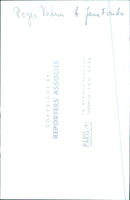 Roger Vadumi and Jane Fonda at Chateau de France - Vintage Photograph