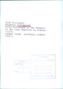 FRANCOIS TITINABAYE, First Secretary at the Embassy of the Chad Republic in Brazzaville - Vintage Photograph