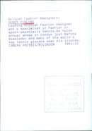 TEDDY TINLING, Leading British Fashion Designer - Vintage Photograph