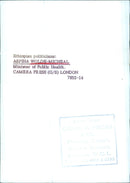 Ethiopian politician ASFIHA WOLDE-MICHEAL, Minister of Public Health - Vintage Photograph