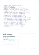 Brazilian Minister of Mines and Energy Shigeaki Ueki - Vintage Photograph