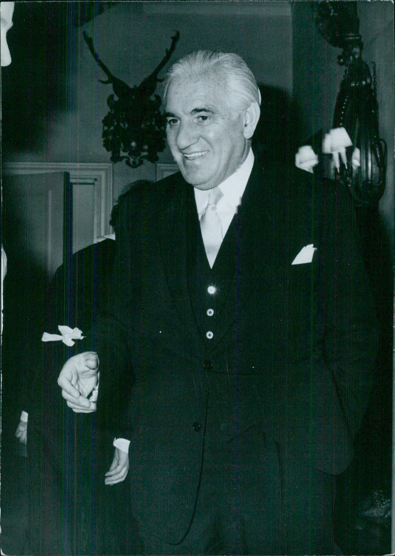 British Businessman Sir Isaac Wolfson - Vintage Photograph