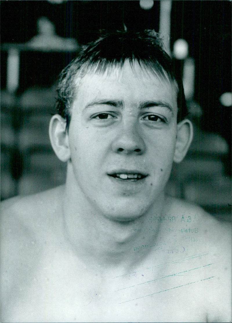 British Olympic Swimmer Stuart Willmott in 1984 - Vintage Photograph