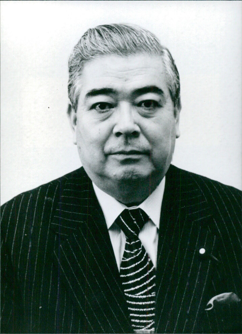 Hideo Utsumi, Japan's Minister of Construction - Vintage Photograph