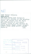 Sigi Wentz West German Athletes - Vintage Photograph