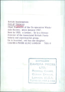 British businessman Philip Thomas, Chief Executive of the Co-operative Wholesale Society - Vintage Photograph