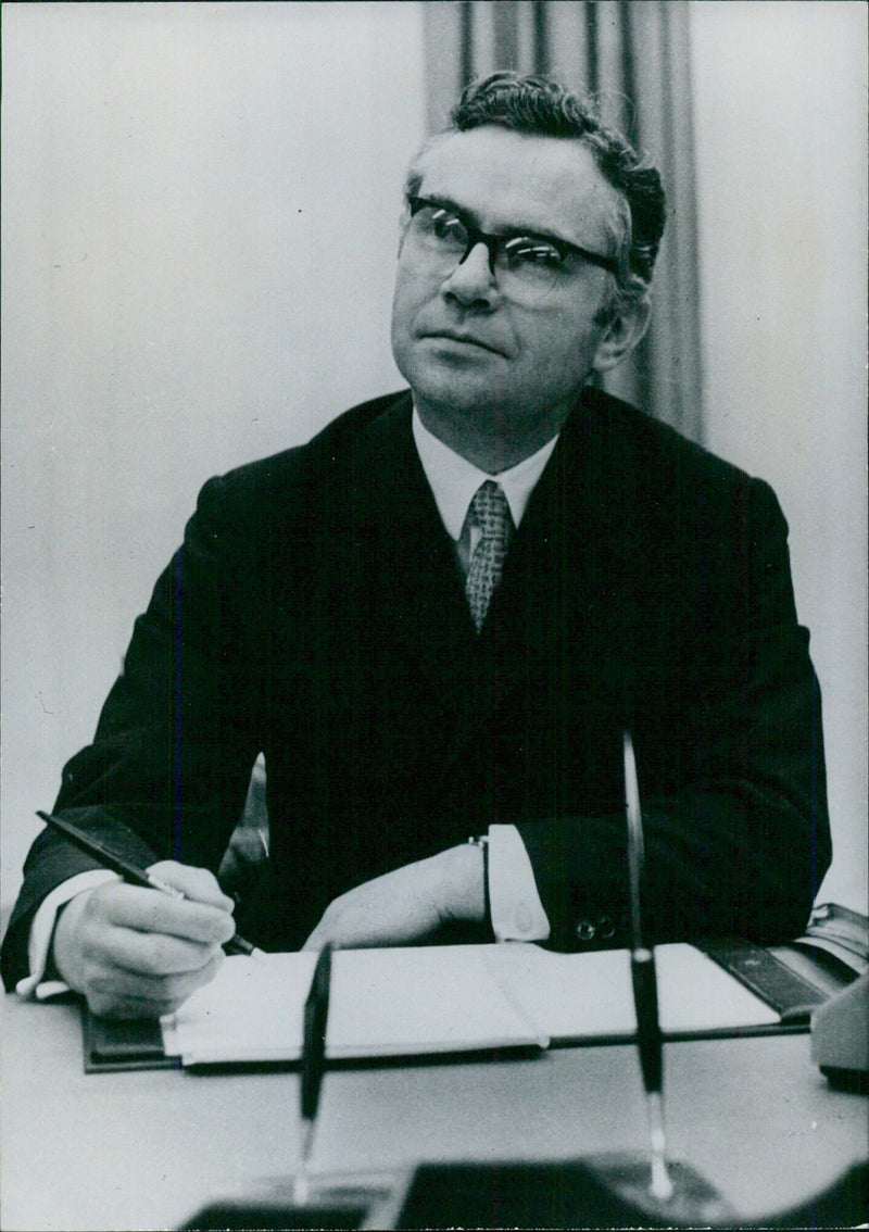 British businessman Philip Thomas, Chief Executive of the Co-operative Wholesale Society - Vintage Photograph