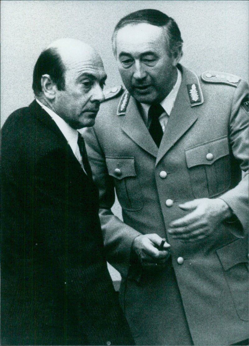 West German Personalities: MANFRED WORNER & WOLFGANG ALTENBURG - Vintage Photograph