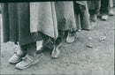 Starving prisoners freed by Americans - Vintage Photograph