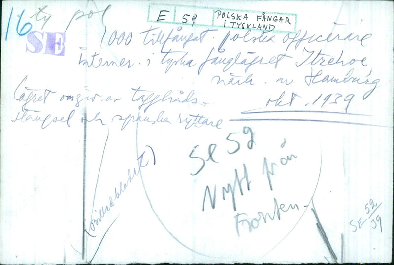 Polish prisoners in German prison camp - Vintage Photograph