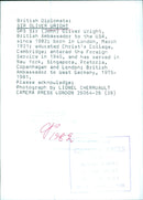 British Diplomats: SIR OLIVER WRIGHT OPS - Vintage Photograph