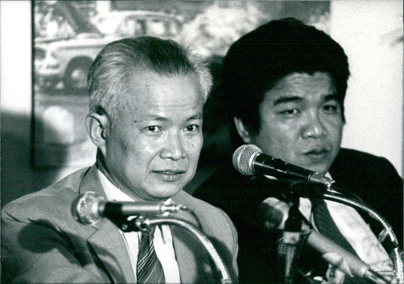 Kampuchean Leaders: KHIEU SAMPHAN & PRINCE NORODOM CHAKRAPONG - Vintage Photograph