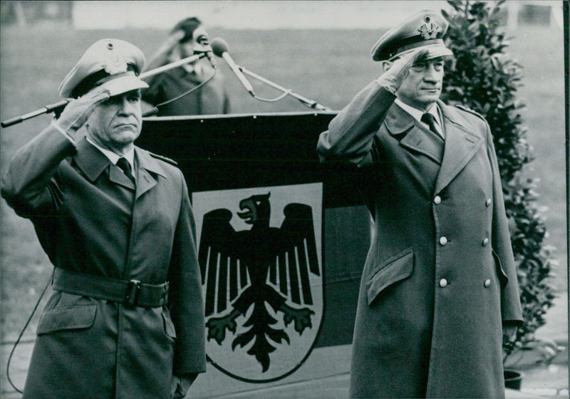 West German Military Chiefs Hans Henning von Sandrart & Wolfgang Odenthel - Vintage Photograph