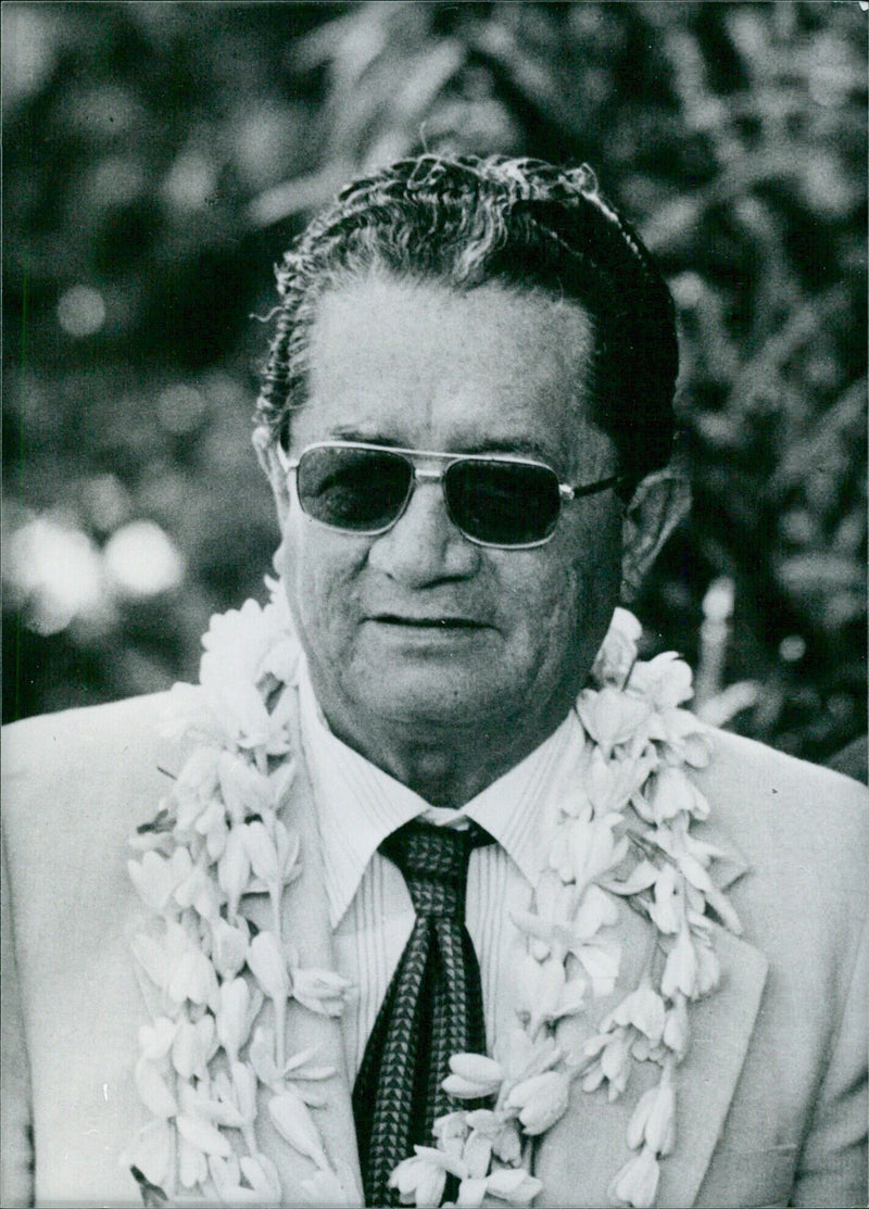 Tahitian leader Francis Sanford seeking independence from France - Vintage Photograph