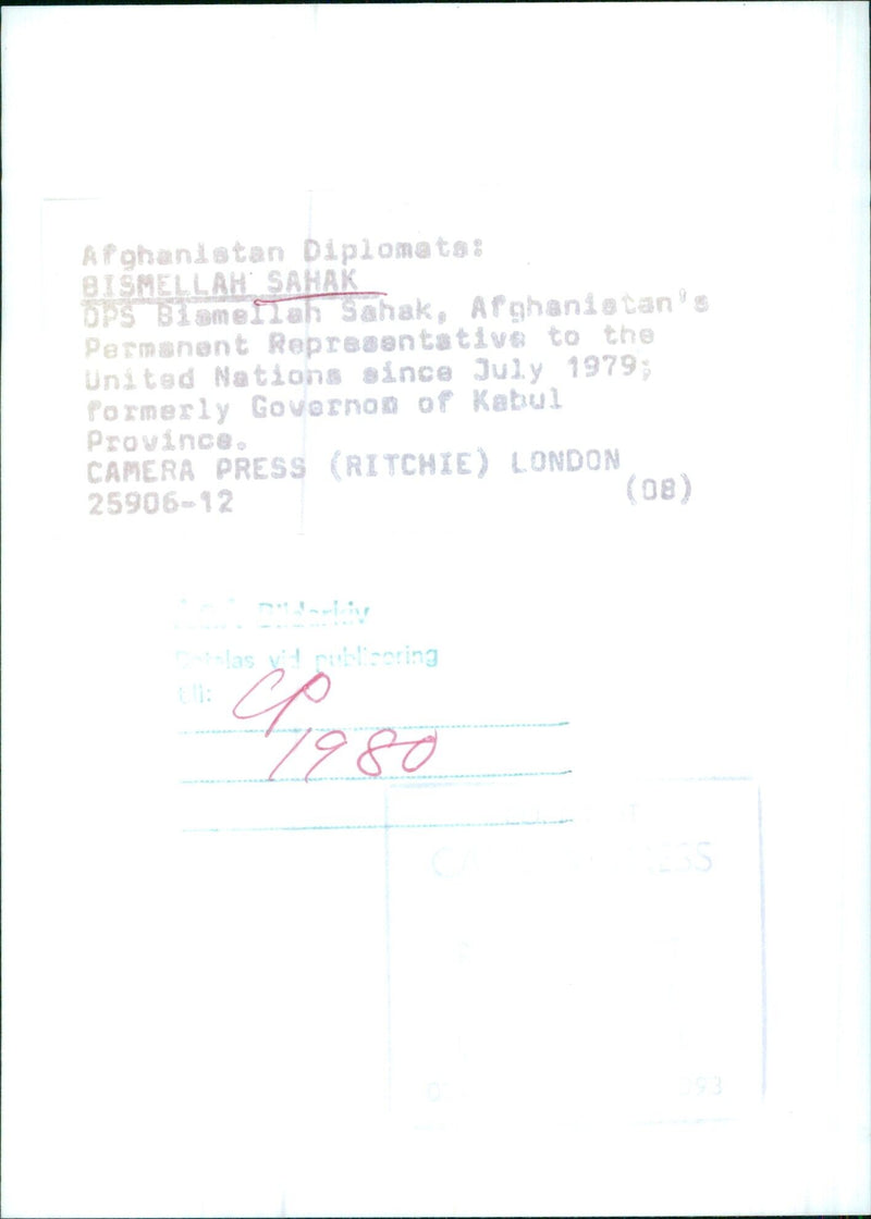 Afghanistan Diplomats - Vintage Photograph