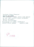 Austrian Chess Player Walter Wittmann at 1982 Lucerne Chess Olympiad - Vintage Photograph