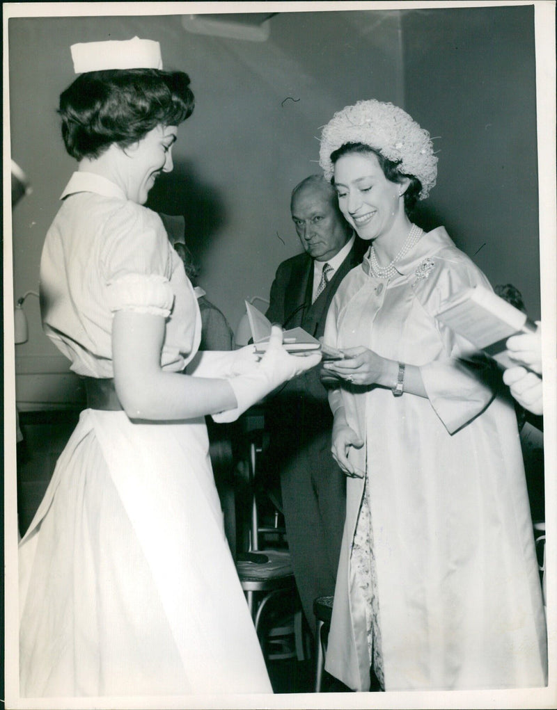 Princess Margaret presents prizes at Royal National Throat, Nose and Ear Hospital - Vintage Photograph