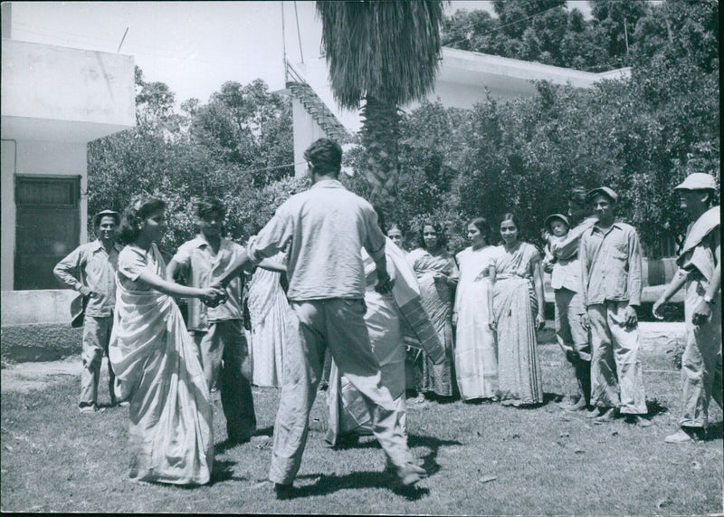 Learning to dance the national dance - Vintage Photograph