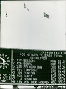 Women's 400 meters final results - Vintage Photograph