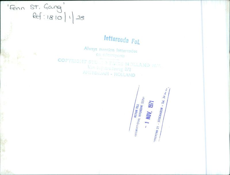 Fenn St. Gang - Vintage Photograph