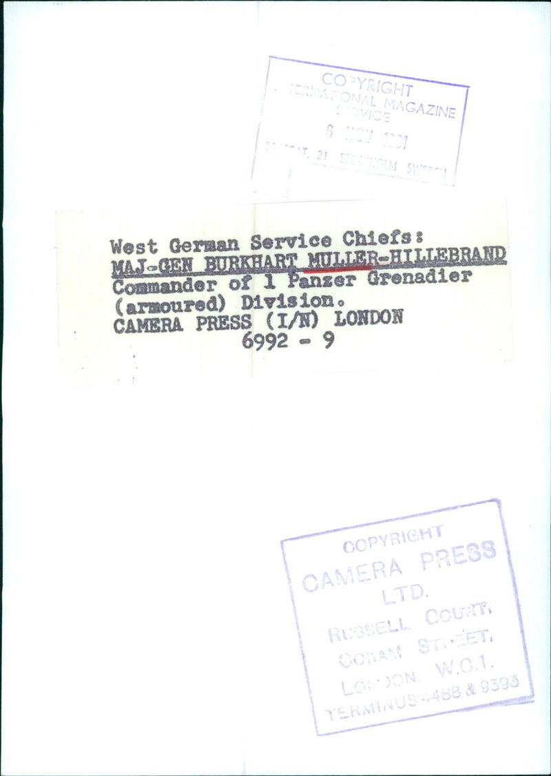 West German Service Chiefs - Vintage Photograph