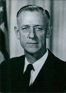 VICE-ADMIRAL WILLIAM ELLIS Commander of the 6th Fleet in the U.S. Navy - Vintage Photograph