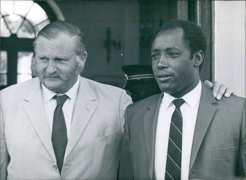 Kenyan Politicians Bruce McKenzie and Dr. Njororoge Mungai - Vintage Photograph