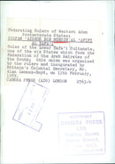 Sultan Aidrus Bin Muhsin Al 'Afifi Al Yafa I, Ruler of the Lower Yafa'i Sultanate - Vintage Photograph