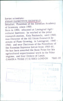 Soviet botanist and President of the Estonian Academy of Sciences, Johan Hansovich Eichfeld - Vintage Photograph