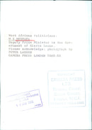 M.S.MUSTAFA Deputy Prime Minister of Sierra Leone - Vintage Photograph