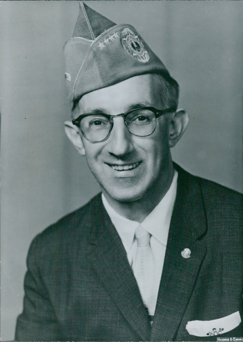 Bernard Abrams, National Commander of the National Jewish War Veterans Association - Vintage Photograph