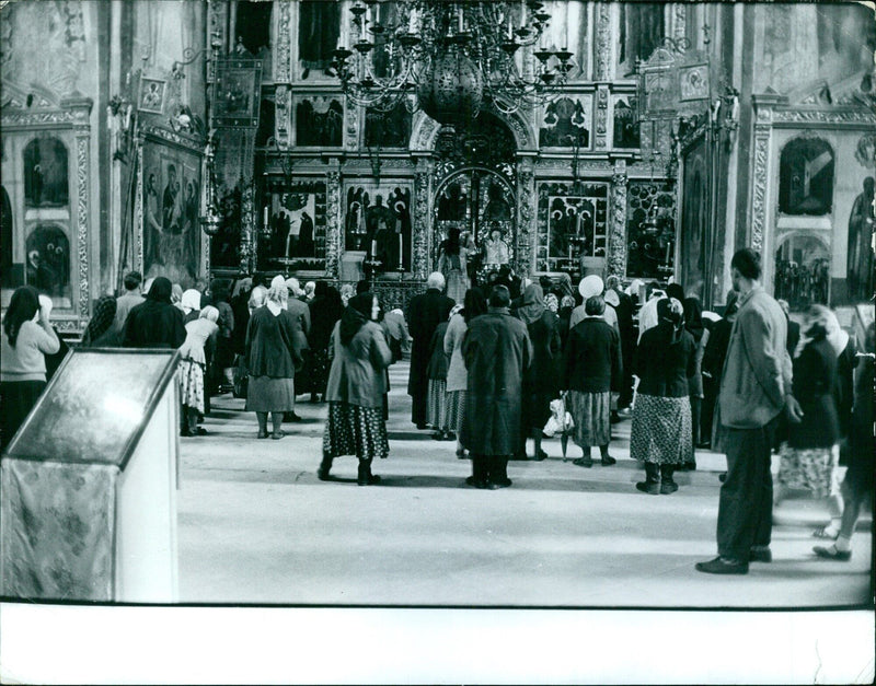 Visit to a Russian monastery - Vintage Photograph