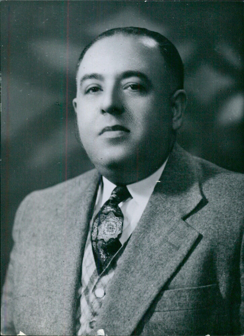 Syrian Politicians: DR. BADRI ABBOUD. Minister of Health and Public Assistance. - Vintage Photograph