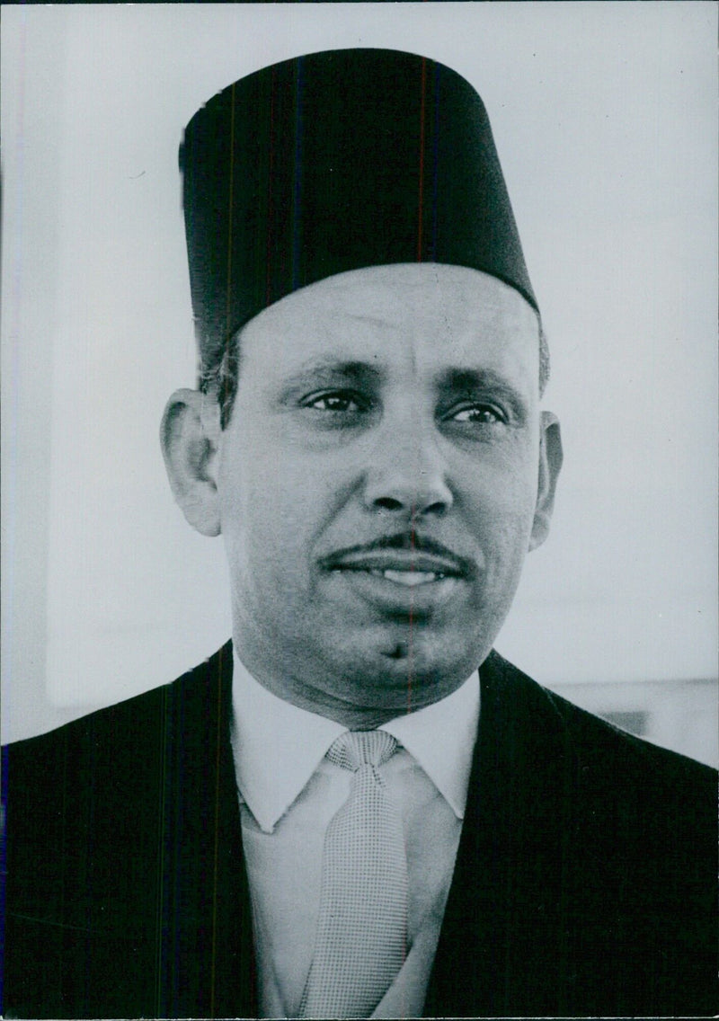 Moroccan Politicians: DR.YOUSSEF BEN ABBES Minister of Public Health and of Education in King Hassan's Government. - Vintage Photograph